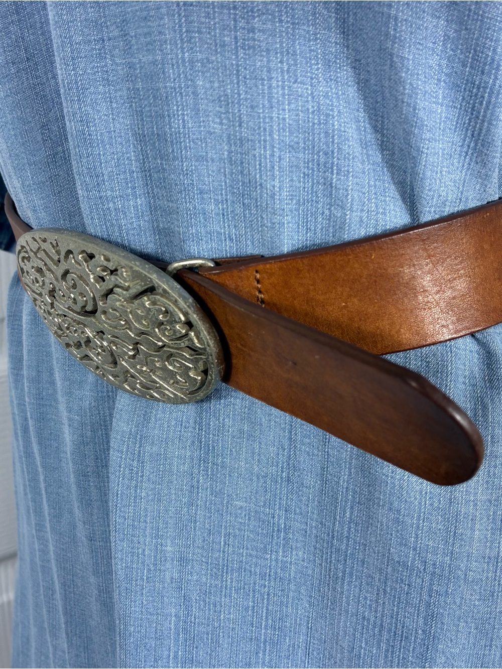 Vintage Liz Claiborne Womens Belt Sz L genuine leather Bohemian - Picture 4 of 10